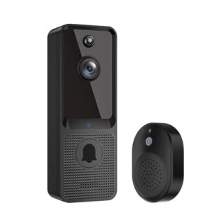 CutePanda Video Doorbell Camera Wireless, Chime Ringer Included, Smart Motion Human Detection, for Home Security, Wi-Fi, HD, Two-Way Talk, Night Vision, IP65 Waterproof, Cloud Storage