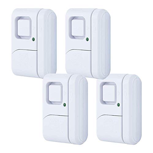GE Personal Security Window and Door Alarm, 4 Pack, DIY Protection, Burglar Alert, Wireless Chime/Alarm, Easy Installation, Home Security, Ideal for Home, Garage, Apartment and More,White, 45174 - Image 2