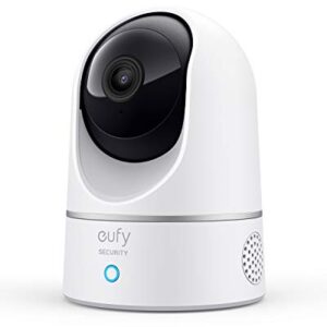 eufy Security Indoor Cam E220, Pan & Tilt, Indoor Security Camera, 2K - 3 MP Wi-Fi Plug-in, Voice Assistant Compatibility, Night Vision, Motion Tracking, HomeBase 3 Compatible, Motion Only Alert