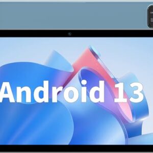 Android 13 Tablet 10 inch Tablet, 64GB ROM 512GB Expand, Quad-Core Processor, 1280x800 IPS HD Touch Screen, GPS, WiFi, 2MP+5MP Dual Camera, Bluetooth, 6000mAh (Blue)