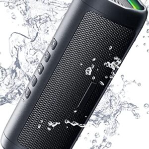 Bluetooth Speaker with HD Sound, Portable Wireless, IPX5 Waterproof, Up to 24H Playtime, TWS Pairing, BT5.3, for Home/Party/Outdoor/Beach, Electronic Gadgets, Birthday Gift (Black)